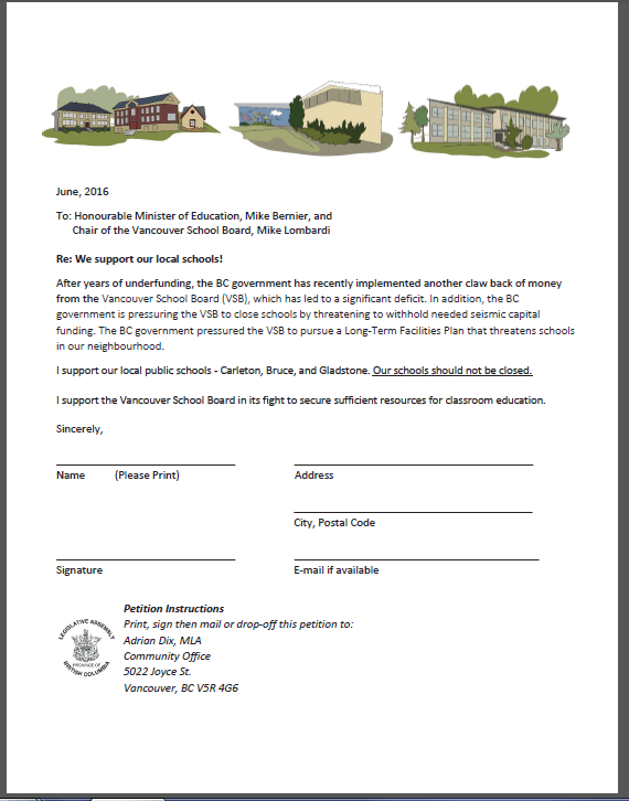 Sign the petition and help save Renfrew-Collingwood schools