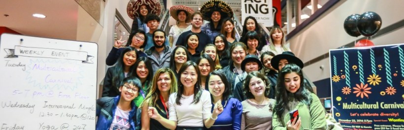 Art Institute of Vancouver staff and the Student Association get ready for the Multicultural Carnival.