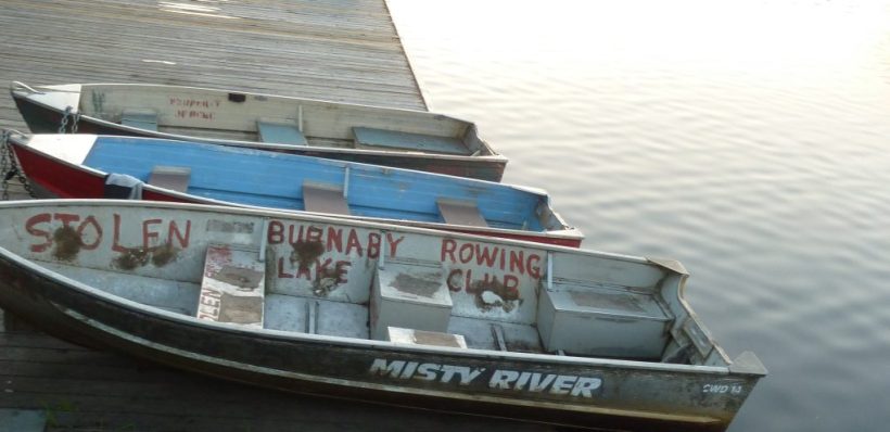 Boats at Burnaby Lake boat house