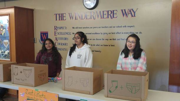 Windermere Girls Group Homeless Program Donations