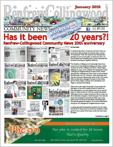 Renfrew-Collingwood Community News January 2018