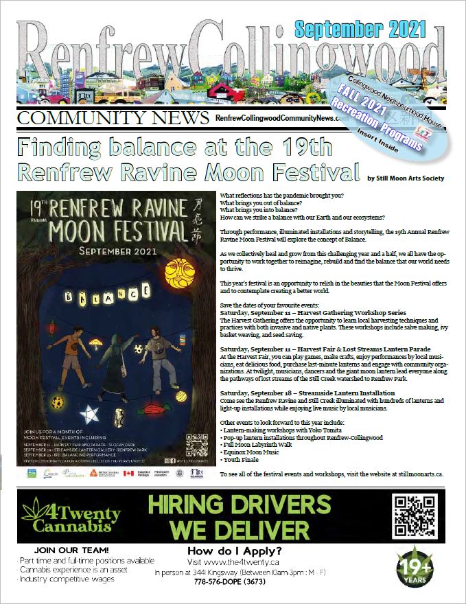 Cover of Renfrew-Collingwood Community News September 2021 Renfrew-Collingwood Community News September 2021
