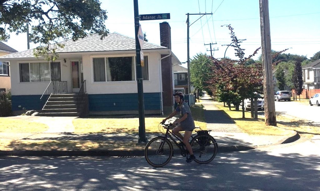 From Slocan Street, turn right at Adanac then left at Kaslo. From Slocan Street, turn right at Adanac then left at Kaslo.