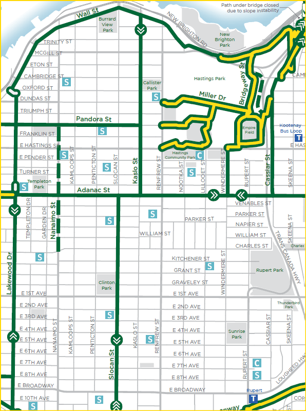 City of Vancouver cycling map 2022 Source: vancouver.ca/files/cov/map-cycling-vancouver.pdf