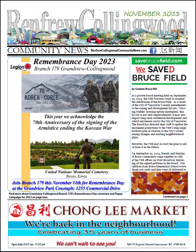 Renfrew-Collingwood Community News November 2023