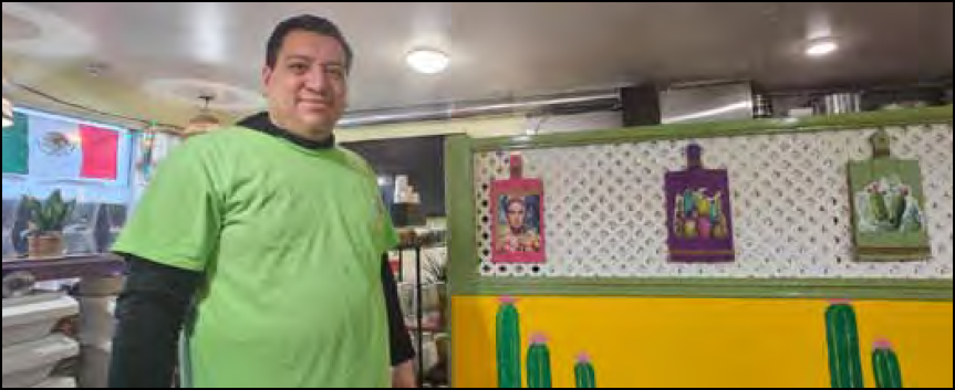 Roberto (and Lucia, elsewhere) own and operate the always sunny Sabor Mexicano. Photos by Paul Reid